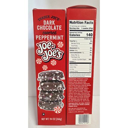 Trader Joe's Dark Chocolate covered Peppermint Joe-Joe's Bundle 9.4oz 266g