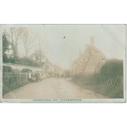 Very Animated Lomgstock Nr Stockbridge Hampshire Postcard (QHAM176)