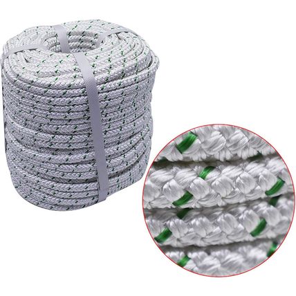 3/8 Inch X 200 Feet 4800Lbs Double Braided Polyester Rope Breaking Strength Stro