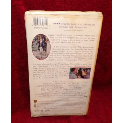 VHS 1986 WARNER BROTHERS WILLY WONKA & THE CHOCOLATE FACTORY-RATED G