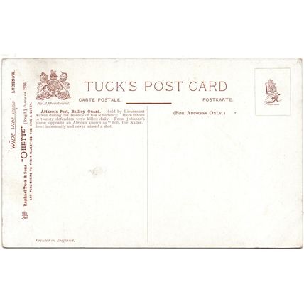OILETTE POSTCARD OF AITKEN'S POST BAILLEY GUARD GATE LUCKNOW INDIA (4307)
