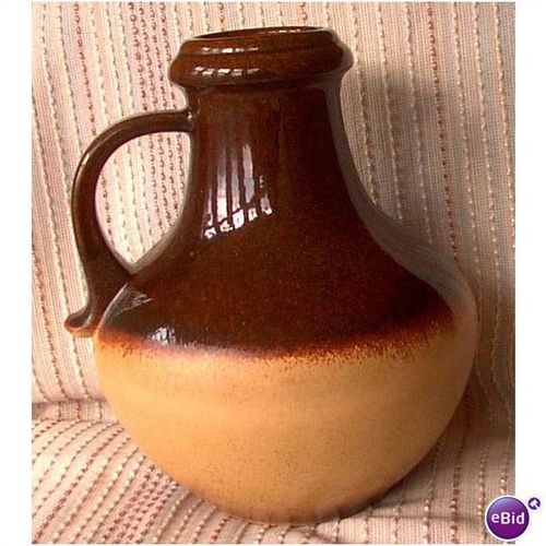 West German Floor Vase w/ Handle, 423-28, Retro, 1970s, vintage
