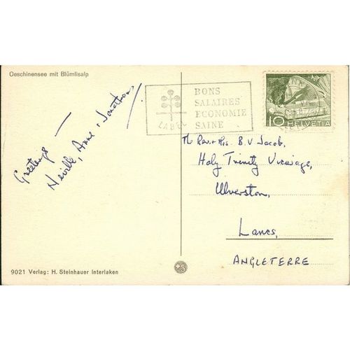 Switzerland PC 1958 - Oeschinesee Mit Blumlisalp - 9021