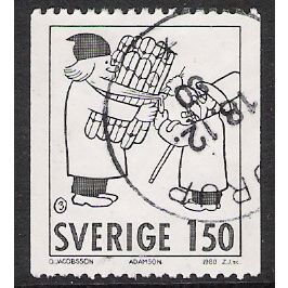 Fa 1143: 1 Kr. 50 black Swedish Comic Strips: Adamson.