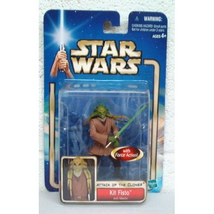 STAR WARS ' AOTC ' KIT FISTO .. JEDI MASTER (blue carded)
