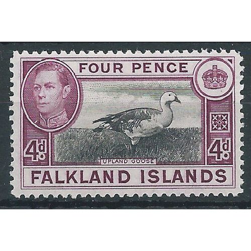 Falkland Islands 1938 SG154 4d Black & Purple Mounted Mint . ..