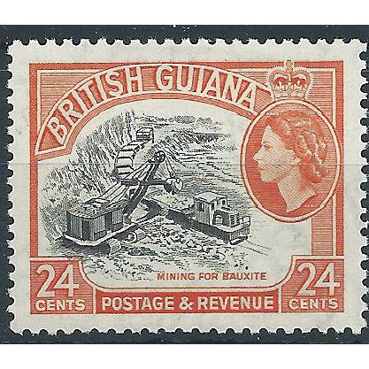 British Guiana 1954 SG339 24c Black & Brownish-Orange Mounted Mint .. ..