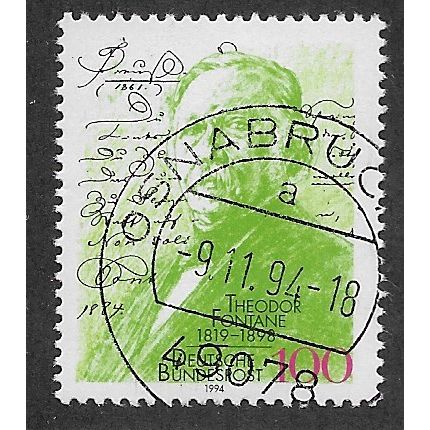 GER 1995 100pf 'THEODOR FONTANE' FINE USED (EBID60-273)