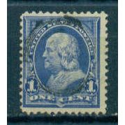 Used 264 1c Benjamin Franklin Barely Clears M03021