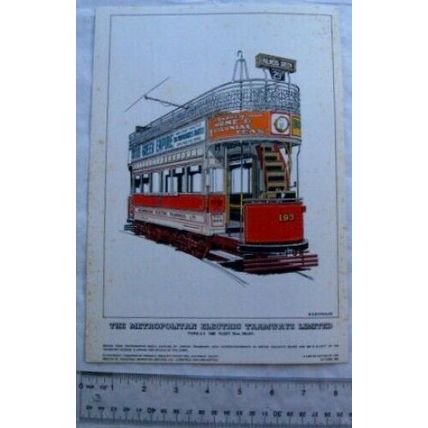 1966 limited edition print Metropolitan Electric Tramways