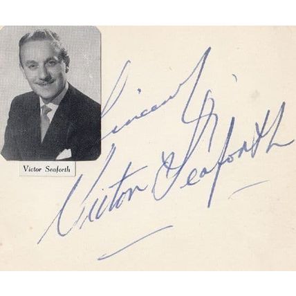 Victor Seaforth Hand Signed Radio Celebrity Impressionist Comedian Fan Photo