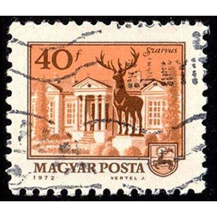 Hungary 1972 Szarvas Stag 40f Used Stamp Buildings