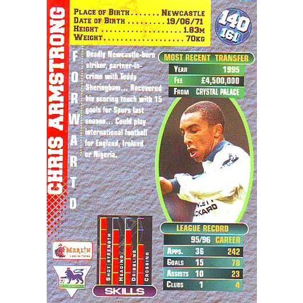 Merlin Premier Gold English Premier League 1996/97 Christ Armstrong