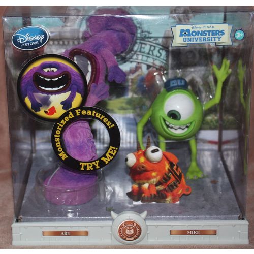 Disney Store Disney Pixar Monsters University Art & Mike Action Figures Mint