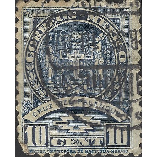 MEXICO, Palenque Cross, blue 1934, 10c