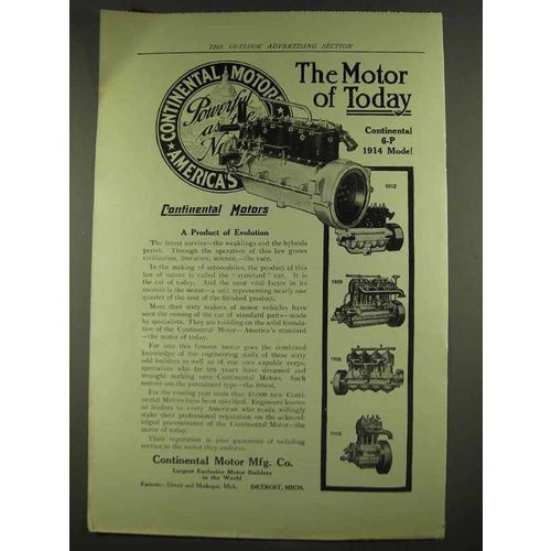 1913 Continental Motors 6-P 1914 Model Ad