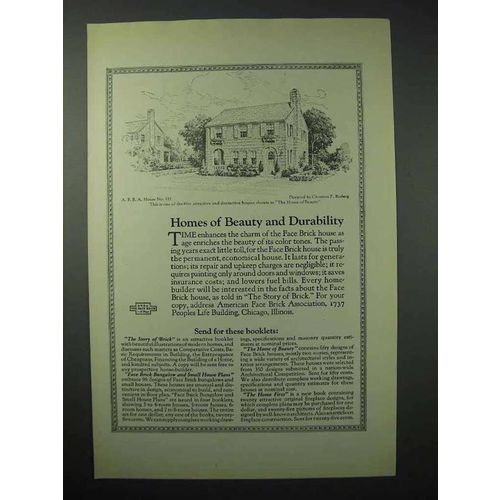 1923 American Face Brick Association Ad - House No. 115
