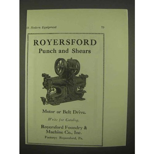 1922 Royersford Punch and Shears Ad