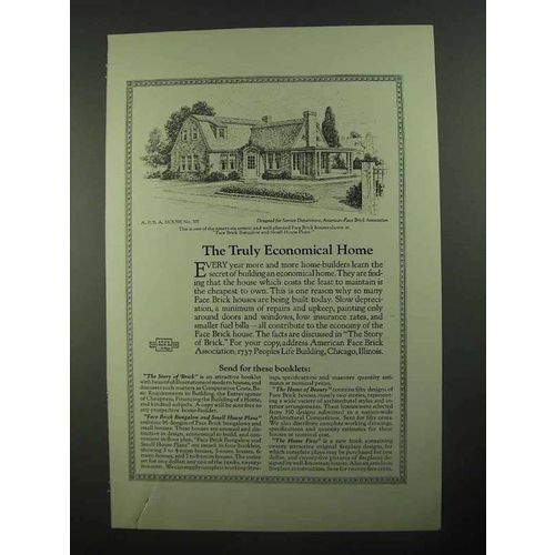 1923 American Face Brick Association Ad - House No. 702