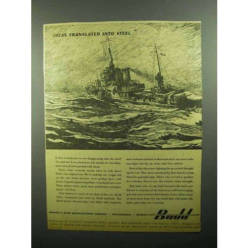 1943 Budd Steel Manufacturing Ad - Ideas Translated
