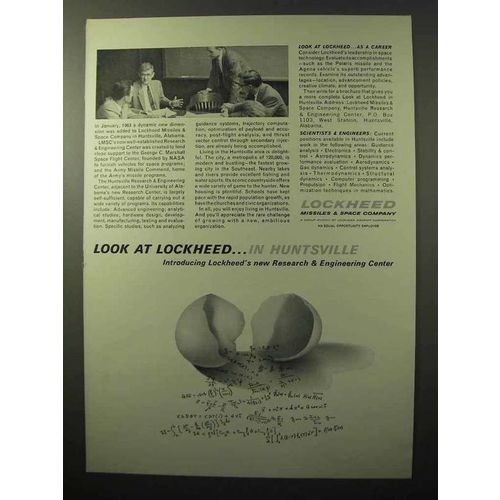 1964 Lockheed Missiles & Space Company Ad - Career