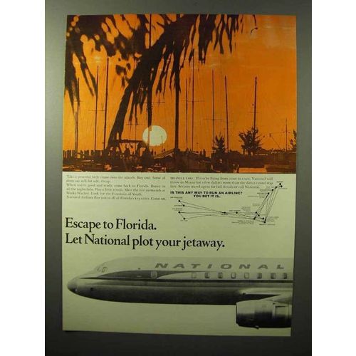 1964 National Airlines Ad - Escape to Florida