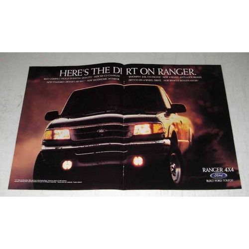 1995 Ford Ranger 4x4 Pickup Truck Ad - Here's the Dirt