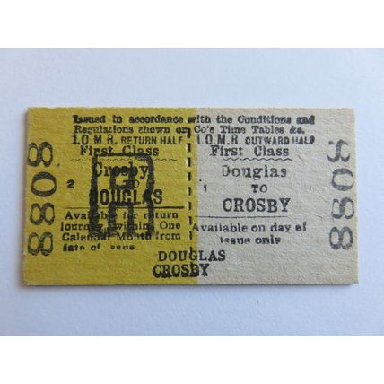 Isle of Man Railway Douglas-Crosby Ticket #193
