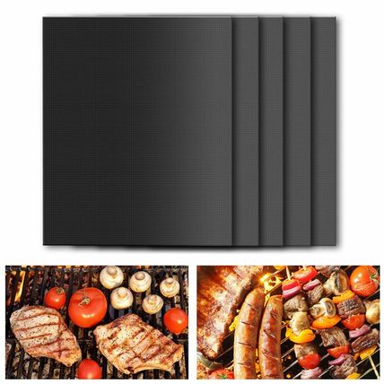 2PCS Barbecue Pad High Temperature Resistance Non-stick Outdoor BBQ Grill Mat UK