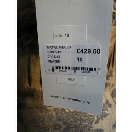MICHEL AMBERS PEWTER DRESS SUIT RET £429 BNWT in 8 & 10 FREE P&P