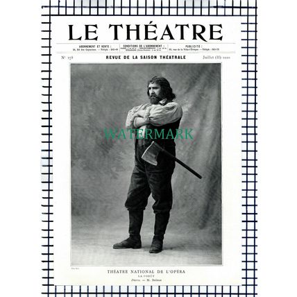 X1578) M Delmas Theatre National De L'Opera - 1910 Cutting