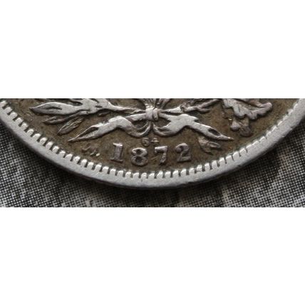 1872 Queen Victoria Silver 92.5% Young Head Shilling 1/- British English Die 64