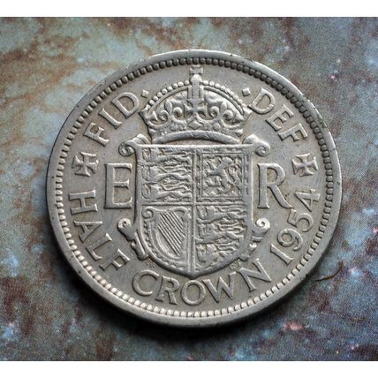 1954 Queen Elizabeth II Cupro-Nickel Half-crown British English