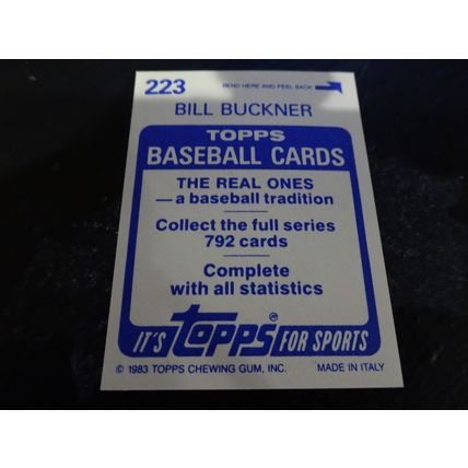 1983 Topps Stickers # 223 Bill Buckner Very Good (3) Chicago Cubs