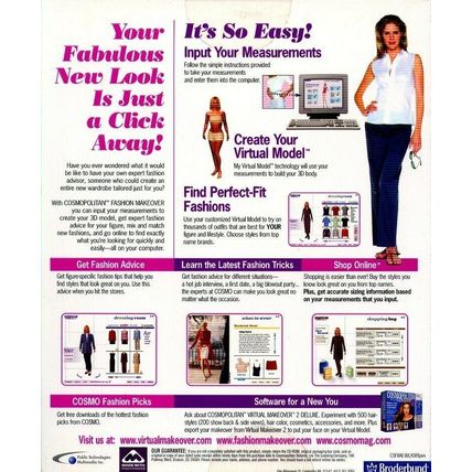 COSMOPOLITAN Fashion Makeover (PC-CD-ROM, 1999) Windows 95/98/NT - NEW in SLEEVE
