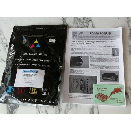 Toner Refill Bag 500 grams for Oki B4400n B4600n 43502301 43502002 TonerTopUp
