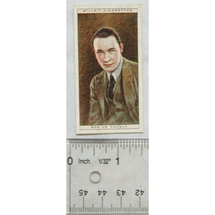 1928 Wills Cinema Stars 2nd No. 13 Rod La Rocque