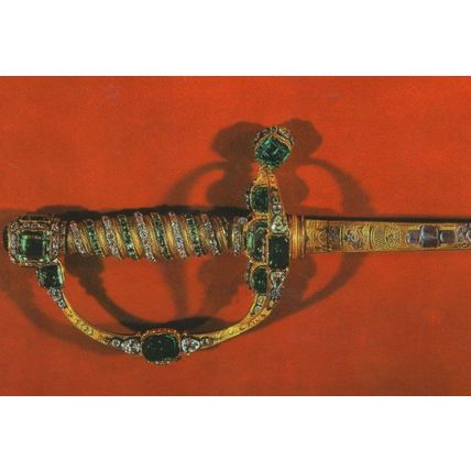 Rapier From Emerald Set 1737 Saxon Crown Jewels Postcard