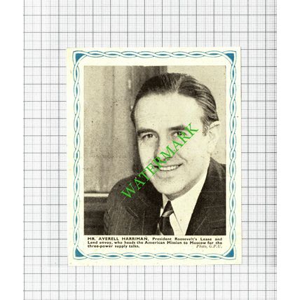Mr Averell Harriman President Roosevelt Envoy - 1941 Small Cutting