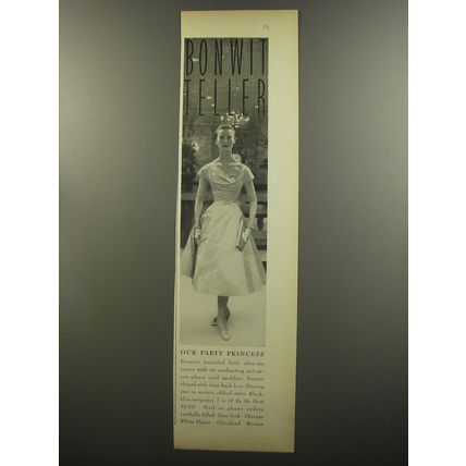 1953 Bonwit Teller Dress Advertisement - Our Party Princess