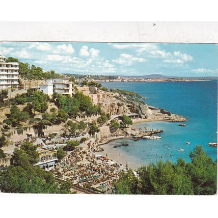 Mallorca Ses Illetas Playa Spain Postcard posted creased