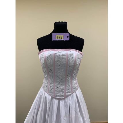 Milano formals Pink and Ivory Prom Dress size S