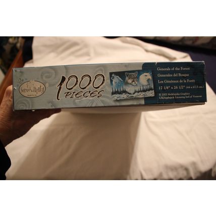 GENERALS OF THE FOREST 1000 PIECE PUZZLE COMPLETE EAGLE COUGAR WOLF