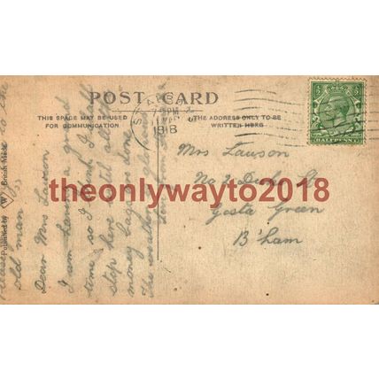 Swiss Cottage, Cassiobury Park, Watford, England, Postcard 1918