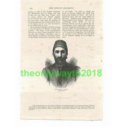 Sultan of Turkey, Book Illustration (Print), 1893