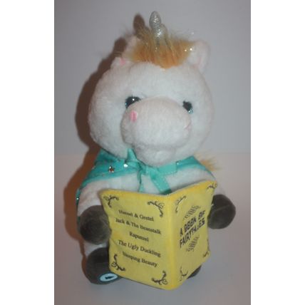 Cuddle Barn Oliver the Story Telling Unicorn Plush - 5 Fairy Tales