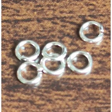 3.5mm Sterling Silver Open Jump Rings 0.94mm wire 19 gauge 925 Silver C22
