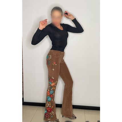 FLORAL Embroidered Flares Bell Bottom Pants Jeans MakE oFFER!