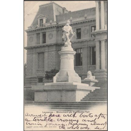 Monument de Guillaume Tell, Lausanne, 1903 - Burgy CPA