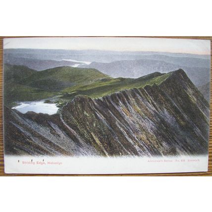 vintage postcard Striding Edge, Helvellyn